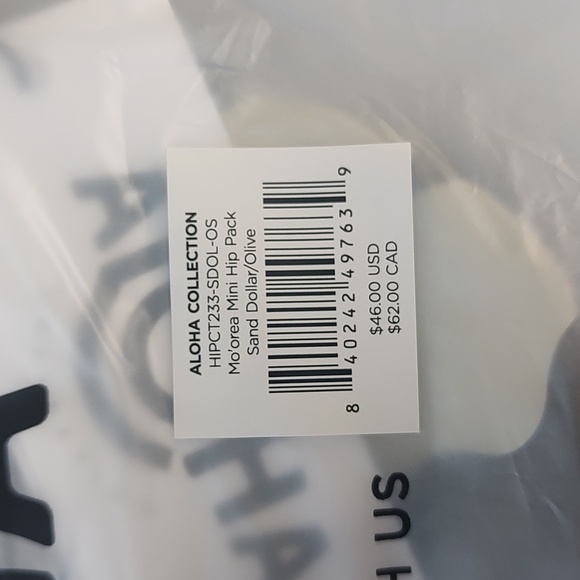 NWT Aloha Collection Sand Dollar/Olive Mini Hip Pack - Picture 4 of 4